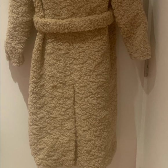 Zara Long Fleece Coat - Light Camel - Picture 9 of 12